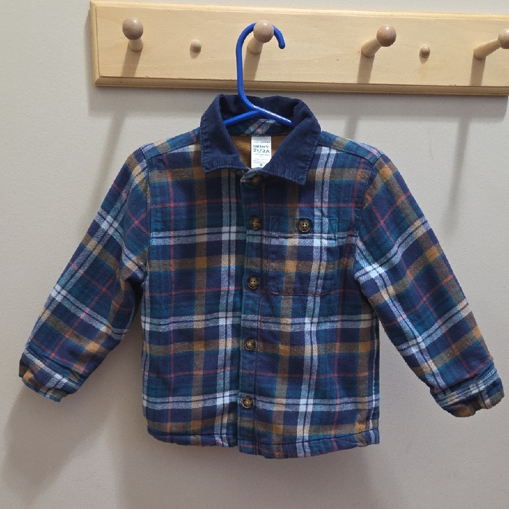 Plaid Button-Up Jacket